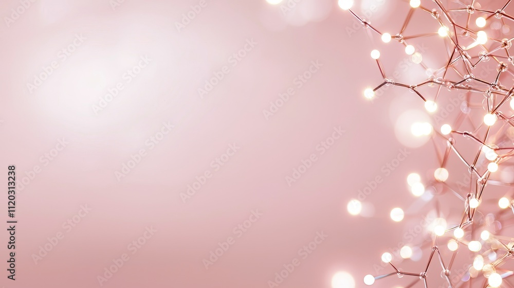 Poster soft pink background with delicate light reflections and abstract structure for creative projects an