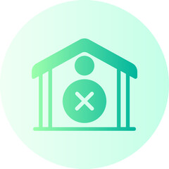 Cancelled gradient icon