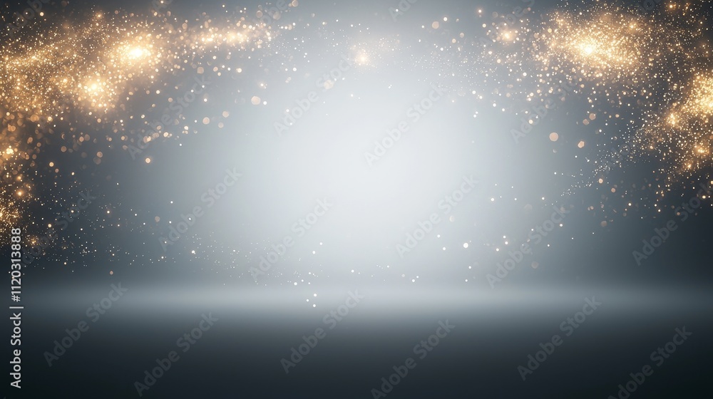 Poster ethereal background with soft glowing particles and subtle light effects for creative projects and d