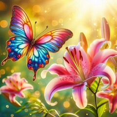 Fototapeta premium 71 Lily the Petal Butterfly Izobrajenie 1 iz 4