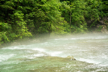 Beautiful Vintgar canyon in Slovenia