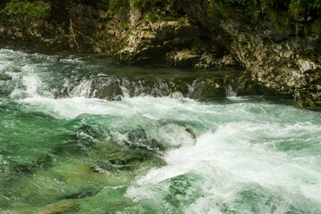 Beautiful Vintgar canyon in Slovenia