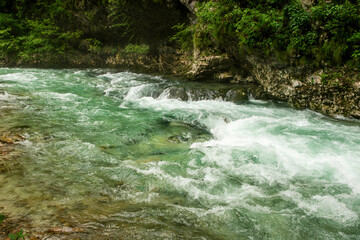 Beautiful Vintgar canyon in Slovenia