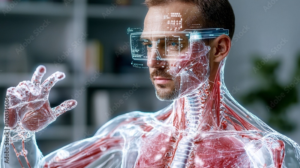 Poster augmented reality transformationhuman anatomy visualization in a modern lab environment innovative s