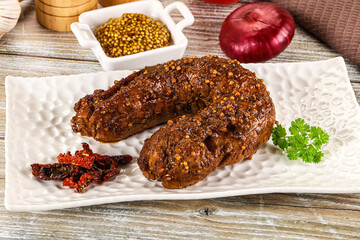 Baked pork tenderloin with mustard