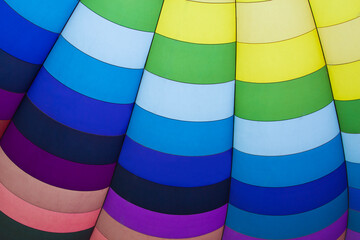Obraz premium Interior of a colorful hot air balloon 