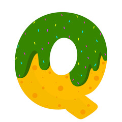 Cute English letters with donut pattern 