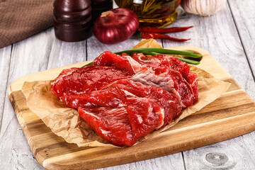 Raw beef meat for cooking