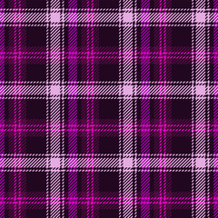Plaid Seamless Pattern in Purple and Pink tones - Trendy Checkered Textile Design