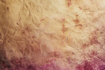 A paper with a brownish color and some red stains