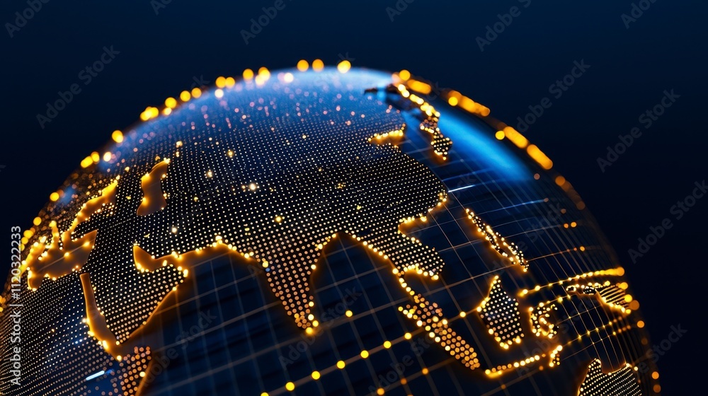 Poster global network expansion digital representation technology virtual environment aerial view connectiv