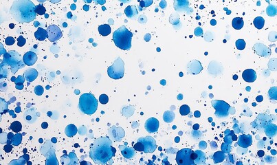 Blue Spots on White Background, Generative AI