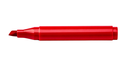 Red Marker For Writting on White Background