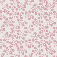 Seamless vintage pattern abstract. wonderful pink flowers, golden leaves on a dark blue background. vector texture . trend print for textiles