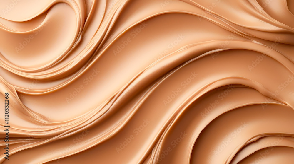 Poster rich cream texture swirls elegantly across a surface showcasing smoothness and warmth in natural lig