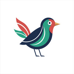 Bird Icon vector creative handcrafted design on white background