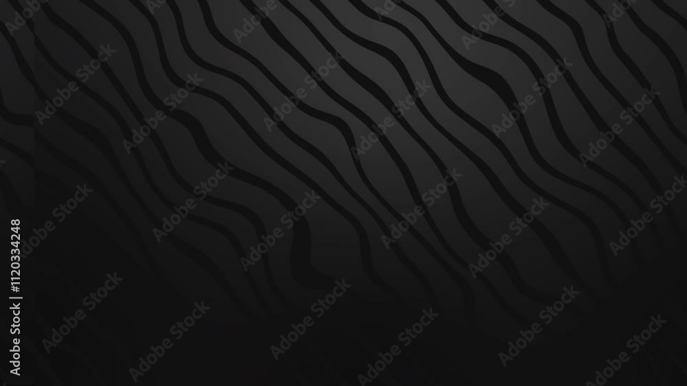 Poster a sleek and modern black abstract background with a subtle wavy pattern, perfect for presentations, 