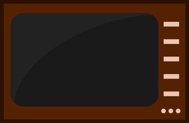 Classic Brown Vintage Television Set Design