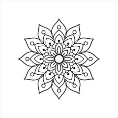 Elegant Mandala Tile Pattern Vector Design for Art and Stickers