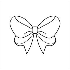  Elegant Simple Bow Vector Illustration on White Background