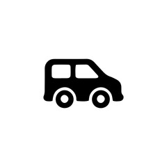 Simple Vector Icon of a mini car &ndash; Logo Design Illustration