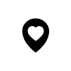 Fototapeta premium Simple Vector Icon of a love location – Logo Design Illustration