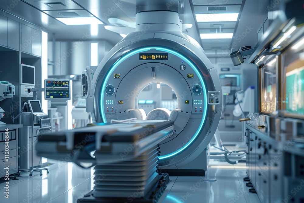 Aufkleber high-tech mri machine in advanced medical lab for cutting-edge diagnostic tools and control systems
