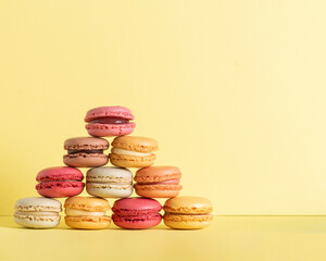 colorful pastel macarons
