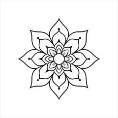 Henna Flower Tattoo Patterns Oriental Mehndi Templates Vector