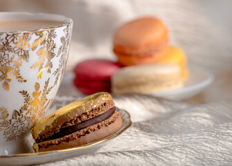Elegant Tea and Macarons