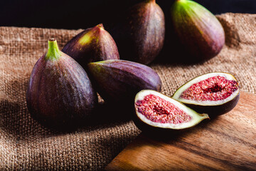 Fresh Figs on Burlap