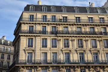 Immeuble haussmannien à Paris. France