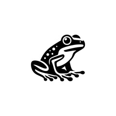 Fototapeta premium Simple Vector Icon of a frog – Logo Design Illustration
