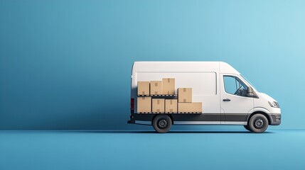 Delivery truck with boxes. sale promotion images