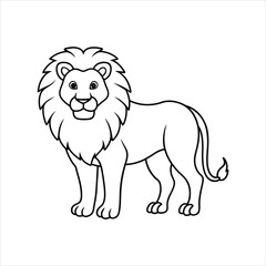 Lion Vector Art on white background