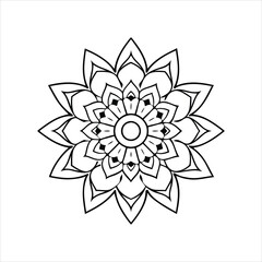 Mehndi and Henna Mandala Pattern Ethnic Ornament Design Vector