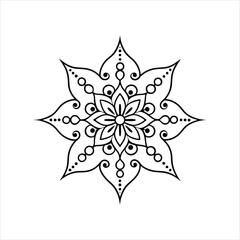  Mehndi Style Henna Flower Designs Oriental Pattern Set Vector