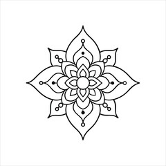 Mehndi Style Henna Flower Vector Oriental Tattoo Art Designs