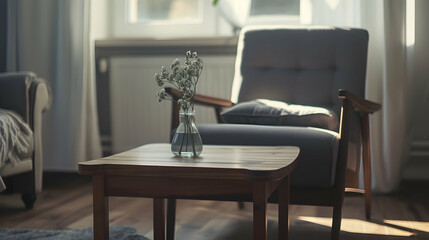 Modern style conceptual interior design 3d illustration