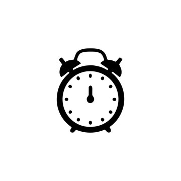 Simple Vector Icon of a weker clock &ndash; Logo Design Illustration