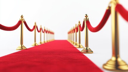 Red Carpet Entrance: VIP Access & Exclusive Event - Red carpet, velvet rope, golden stanchions, luxury, success, award ceremony