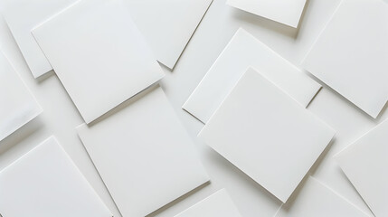 top view of blank card on white background