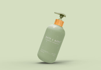 3d Pump Bottle Mockup