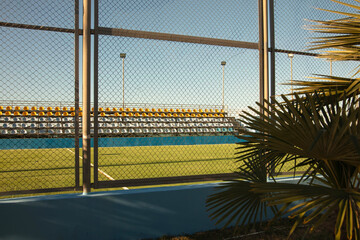 Fototapeta premium Enclosed Sports Field with Bleachers in Batumi, Georgia