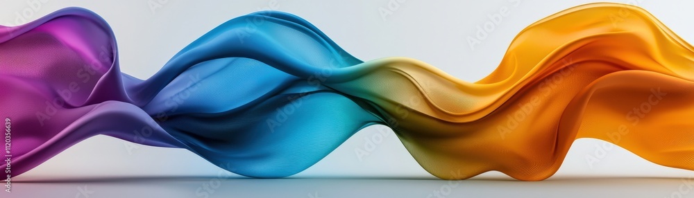 Aufkleber gradient strip design, flowing horizontally with vibrant colors