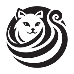 illustration of a cat logo