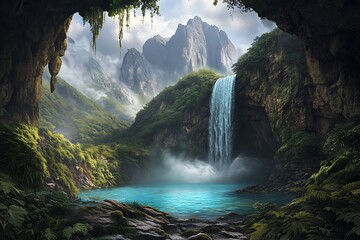 waterfall in yosemite