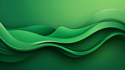 Obraz premium green background with dynamic waves