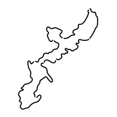 手書きのシンプルな沖縄県の地図_02