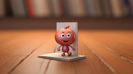 A photo of a fitness-themed bookmark in a novel.